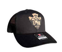  Cap Trucker UW Rugby Arrowhead Faux Leather Patch -  blackblack